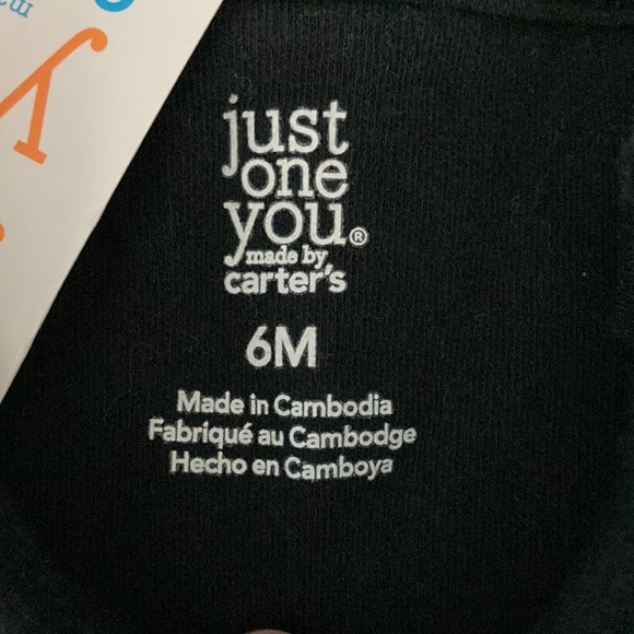 Carters Black 6 month Infants Halloween Skeleton Pajama Set. - Picture 4 of 5
